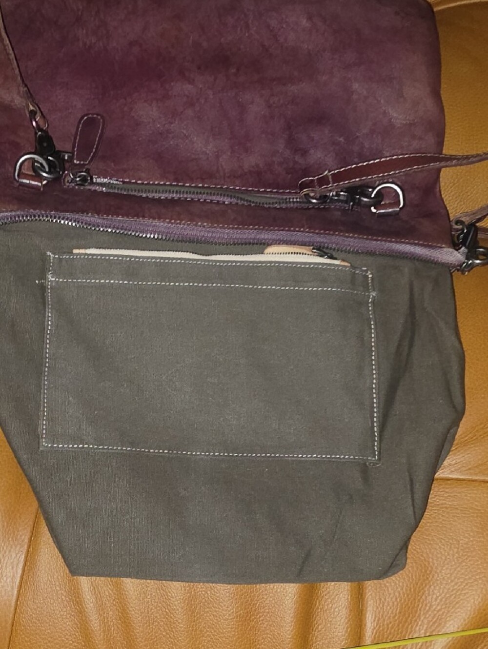 Pol Studded Burgundy Maroon Wine Leather Crossbody Bag - Picture 8 of 15
